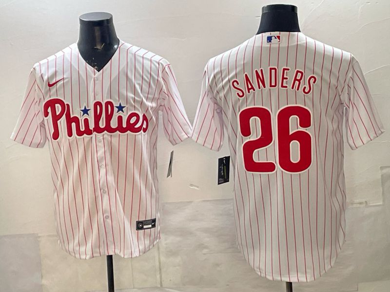 Men Philadelphia Phillies #26 Sanders White Stripe 2026 Nike Game MLB Jersey 001->philadelphia phillies->MLB Jersey